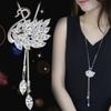 Crystal Flower Crystal Pendant Long Chain Sweater Chain Jewelry New Sweater Necklace  for Women