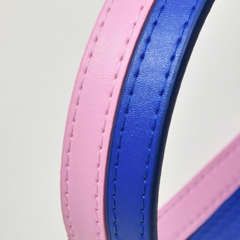 Colorful Soft Leather Pet Leashes with Alloy Buckle Fashional Skin-friendly Durable No-tangle Leash for Dogs Pets Accessories