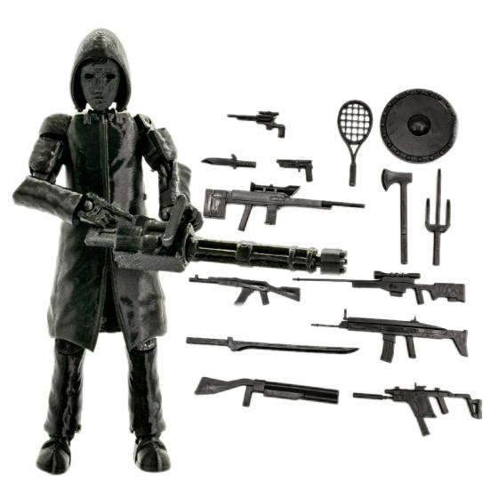 3D Printed Robot Action Figure with Accessories Movable Joints TV Drama Character Model