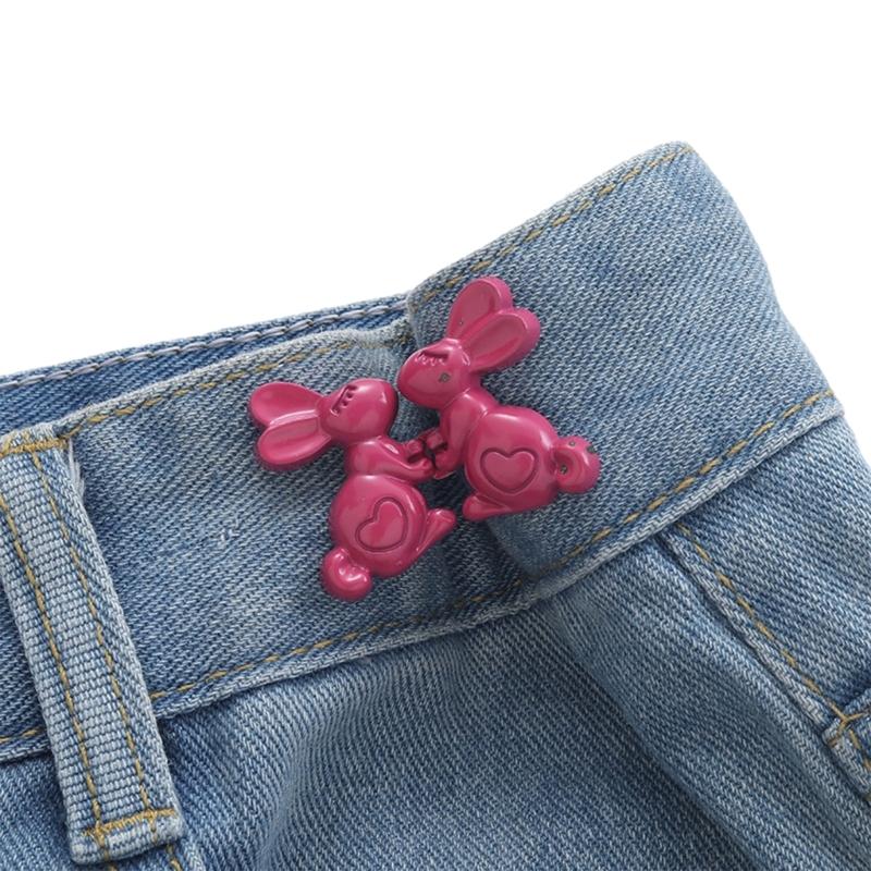 1pair Tighten Waist Button for Skirt Pants Jeans Adjustable Waist Clip Clothing Accessories DIY Detachable Waist Button розы красного