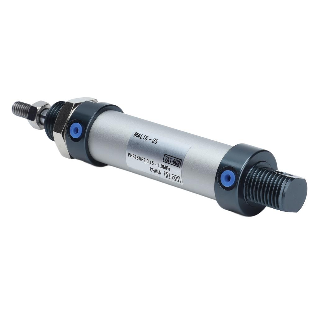 Pneumatikzylinder Mini Doppeltwirkend Einfachstange Aluminiumlegierung Zylinder MAL16?25