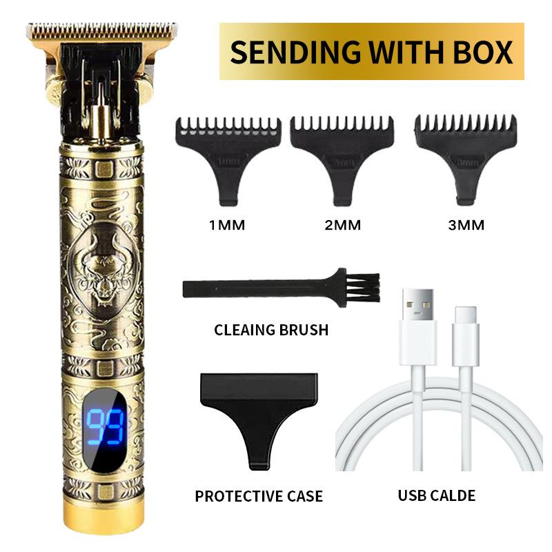 New Hair Clipper Electric Clipper Hair Clipper Hair Clipper Oil Head Carving Razor LCD Bald Hair Clipper Rechargeable