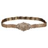 Vintage Metal Waist Chain Adjustable Antique Waist Belt Flower Pattern Waistband for Vintage Styles Enthusiasts