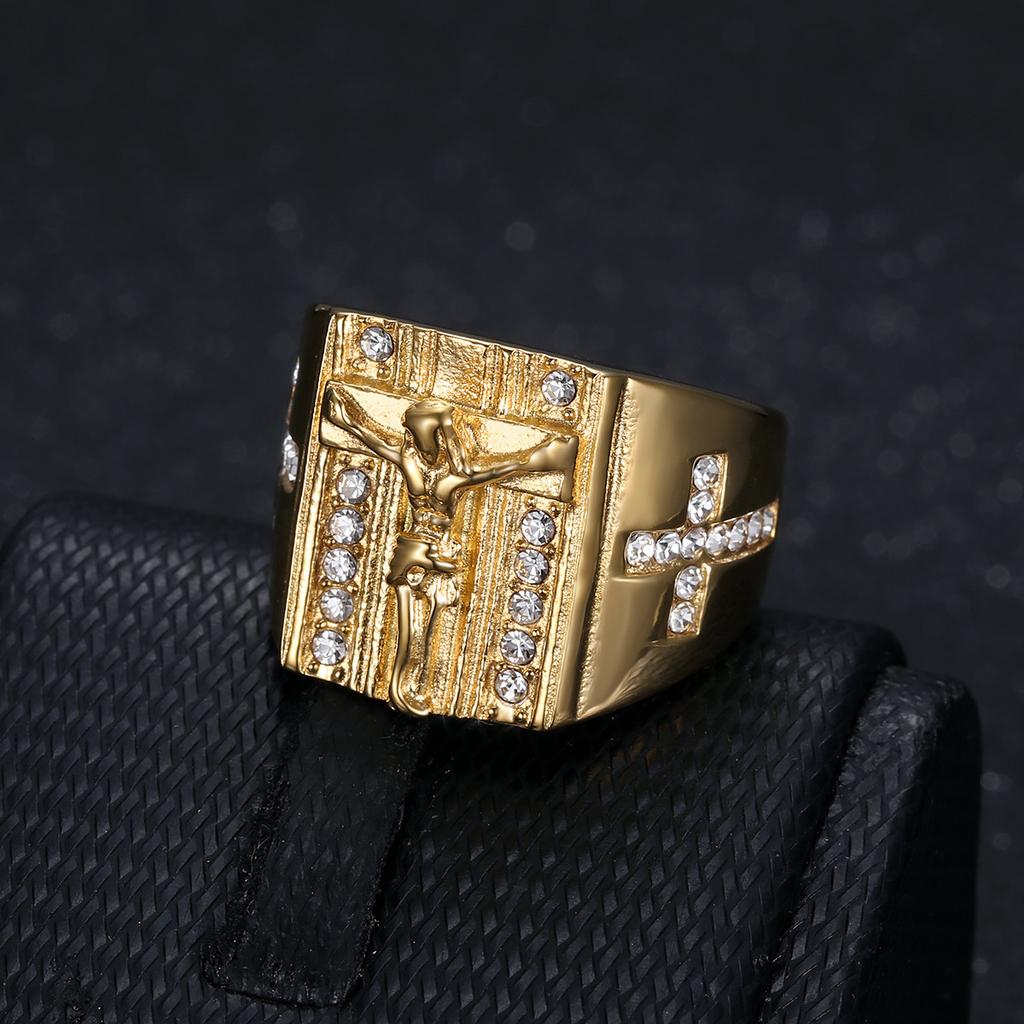 Ring gold plated diamond YS ring