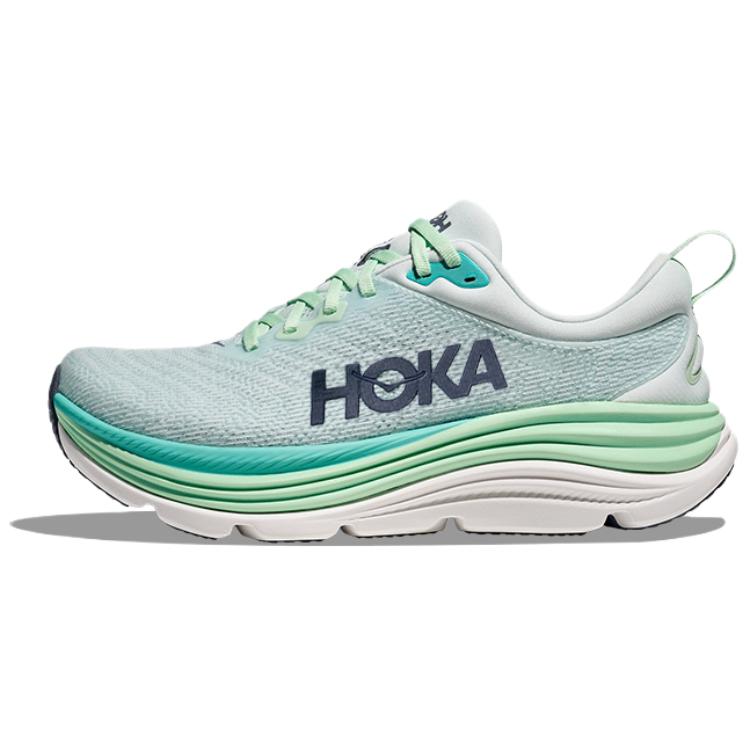 Hoka One One Gaviota 5 Comfortable Versatile Shock Absorbing Durable Low Top Running Shoes Women sneaker Fresh-Green 1123161-SWML