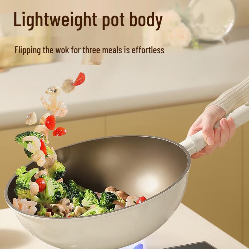 Chui Da Huang Titanium Ceramic Non-stick Wok Set