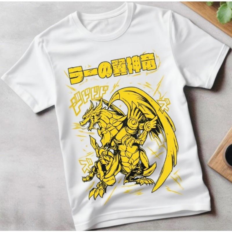 

Тренд Лето 2025 Косплей Нейтральная Черно-белая Футболка Крылатый Дракон Ра Yu Gi Oh Аниме Легенда Дракон Ями Марик Подарочная Футболка 4XL