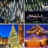 1pc Christmas Lights Waterproof USB Meteor Shower Rain Lights Icicle Tree Lights Raindrop Lamp For Party Patio Xmas Decoration