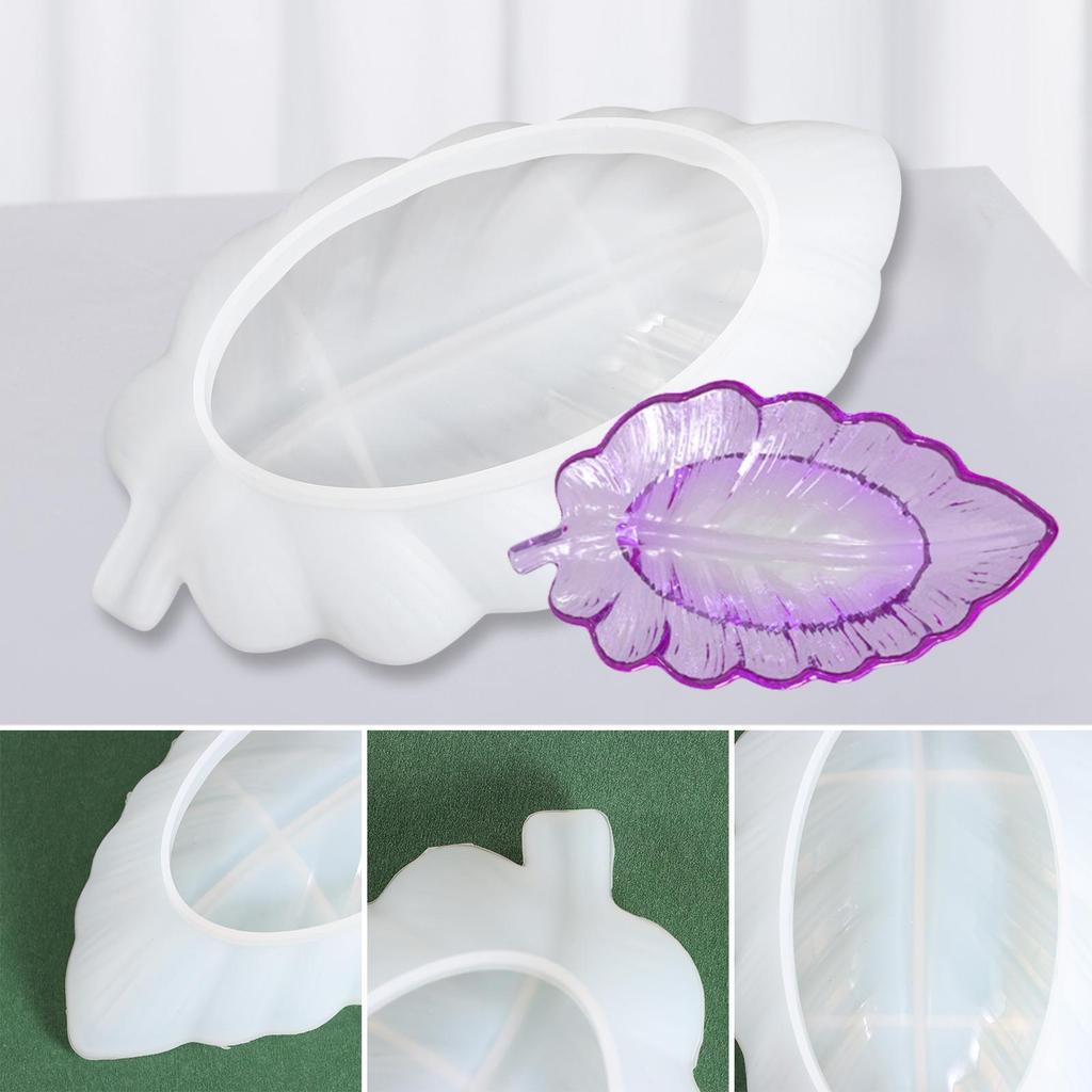 Leaves Shape Resin Mold Silicone Trinkets Tray Mould DIY Jewelry Display Plate  Table