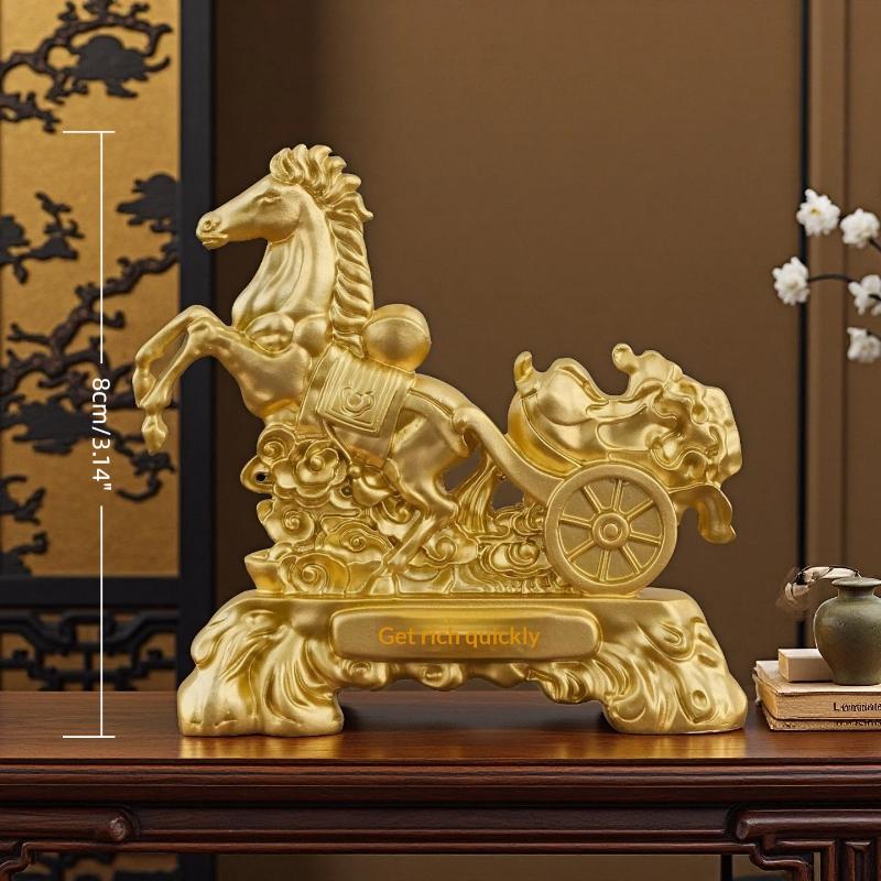 

Copper Statue 2026 Year Of The Horse Feng Shui Zodiac Animal Sculpture Fortune Wealth Ornament For Desktop Bookshelf Decorative