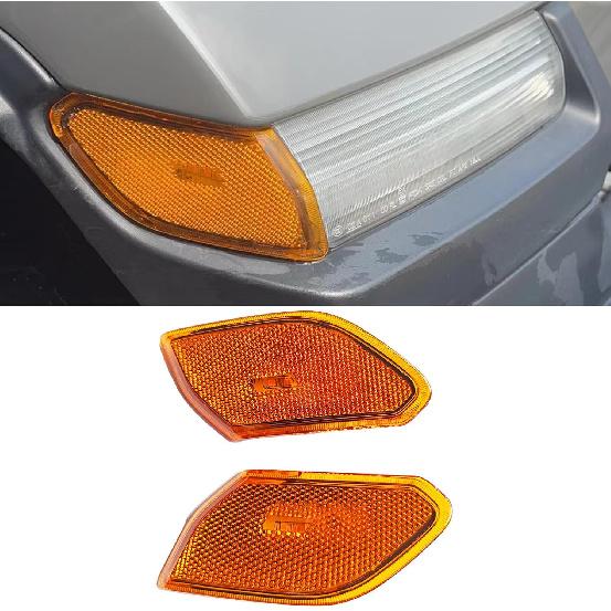 

LED Side Marker Lights Fit for Jeep Wrangler JL & Gladiator JT 2018 2019 2020 2021 2022 2023 2024 2025 Amber Lens Fender Flare turn signal Light Lamp янтарь