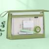 Transparent Mesh Zipper Pouch Bag Large Capacity Data Storage Bag  School Office Supplies