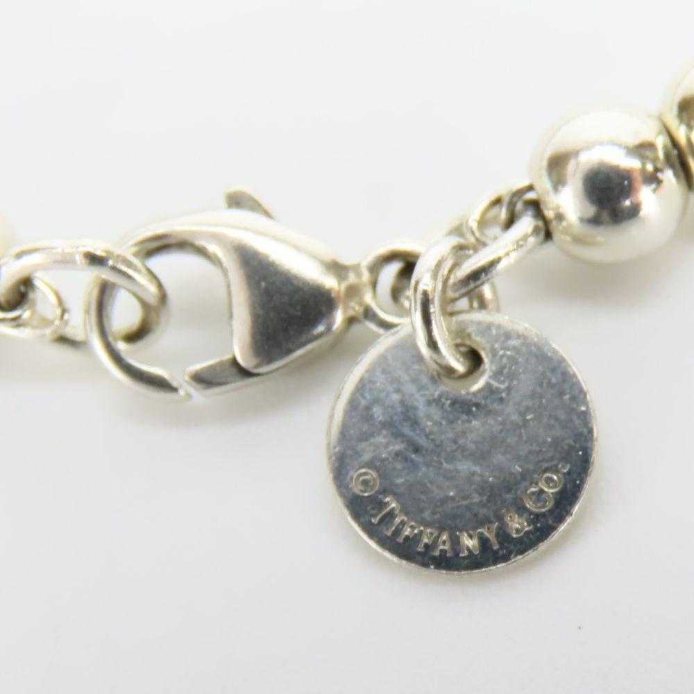 Used TIFFANY&Co. Bracelet Return To Silver925/diamond 6g Silver TIFFANY & Co. Blue 1PD