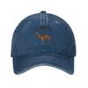 Breathable Dad Hat Curved Brim Distressed Hat Vintage Camel Print Baseball Cap  For Men Women