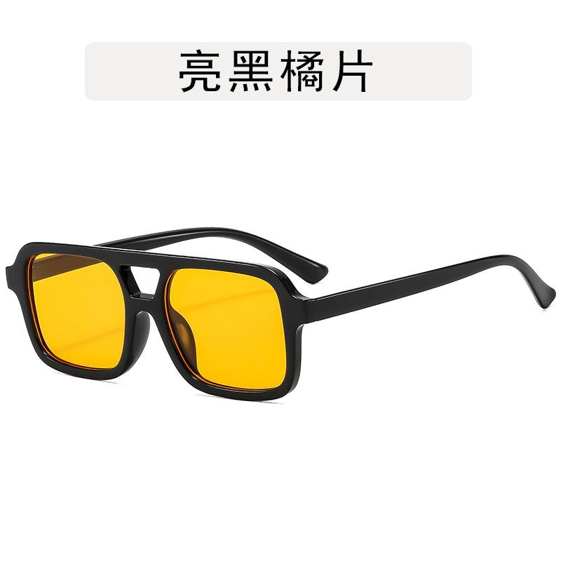 European American Style Sun Glasses for Women Square Shape Double Bridge Sunglasses Women Travelling Hiking Man Sunglass