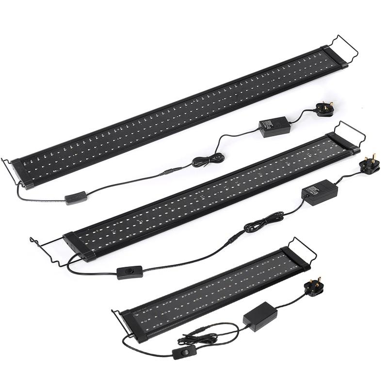 60/90/116CM Waterproof Bright Clip Lamp for Fish Tank Aquarium LED Light Super Slim Fish Tank Aquatic Plant Grow Lighting