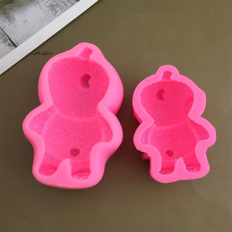 1 Piece Cute 3D Sleeping Bear Cupcake Topper Silicone Mold for Mousse Cake Ice Cream DIY Baking Decor Accessories