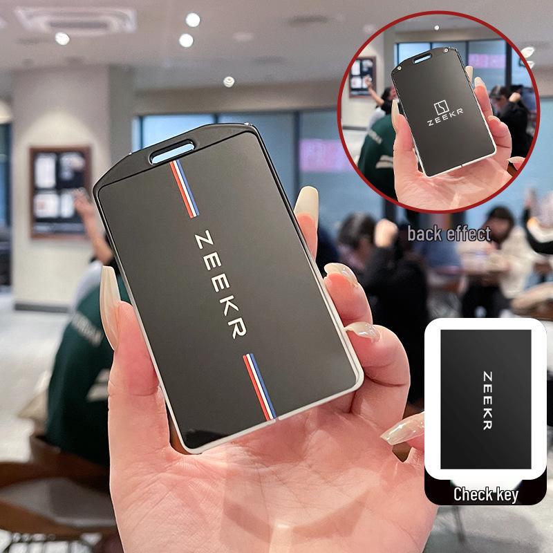 Jike 001009X Metal Key Case and Card Protector with Pendant Buckle