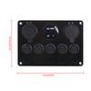 12V 24V 5 Button LED Switch Panel Light Toggle USB Chargers Gauge For Car Marine Boat Truck Trailer Caravans Accessories