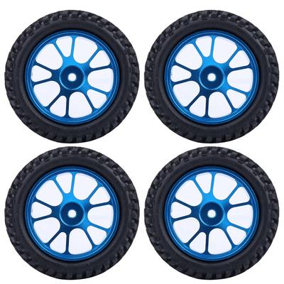 Pneu de rallye bleu pour jantes en alliage RC de 75 mm pour voitures de course WL 118 A959 A979 A969