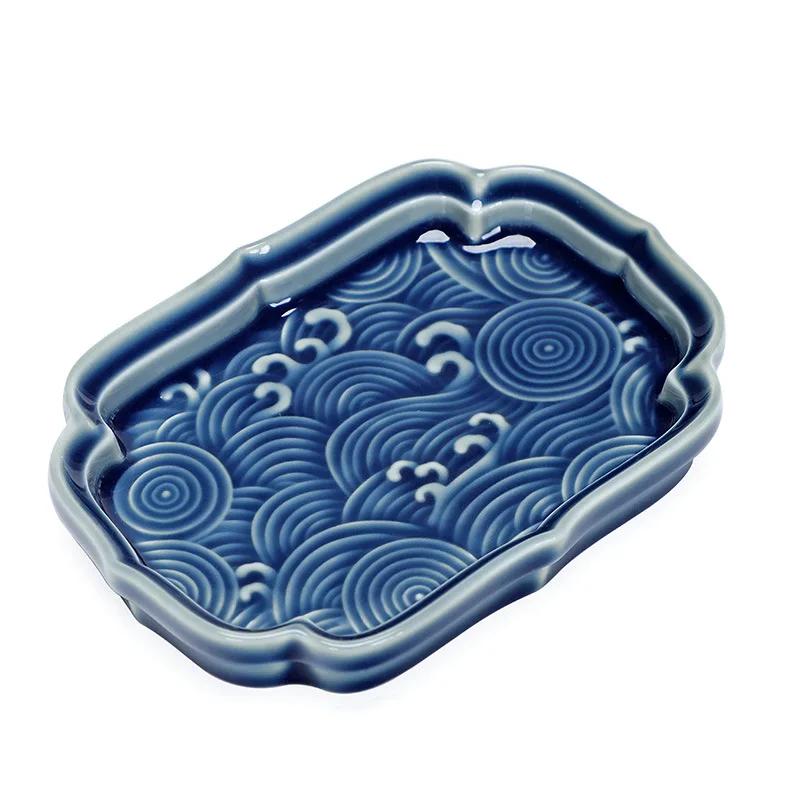 

Nordic Creative Compartment Tray Household Ceramic Platter Snack Dish Nut Plate Sauce Plate Fruit Snack Plate