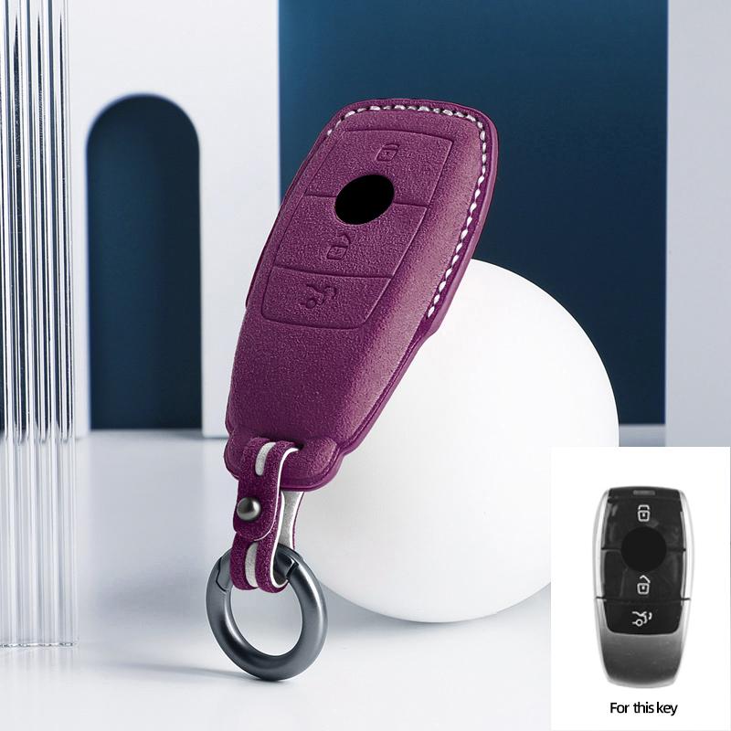 Interior Mouldings Alcantara Car Key Case Cover For Mercedes Benz W176 W177 W205 W206 W212 W213 W222 W223 W167 W463 X166 A C E S