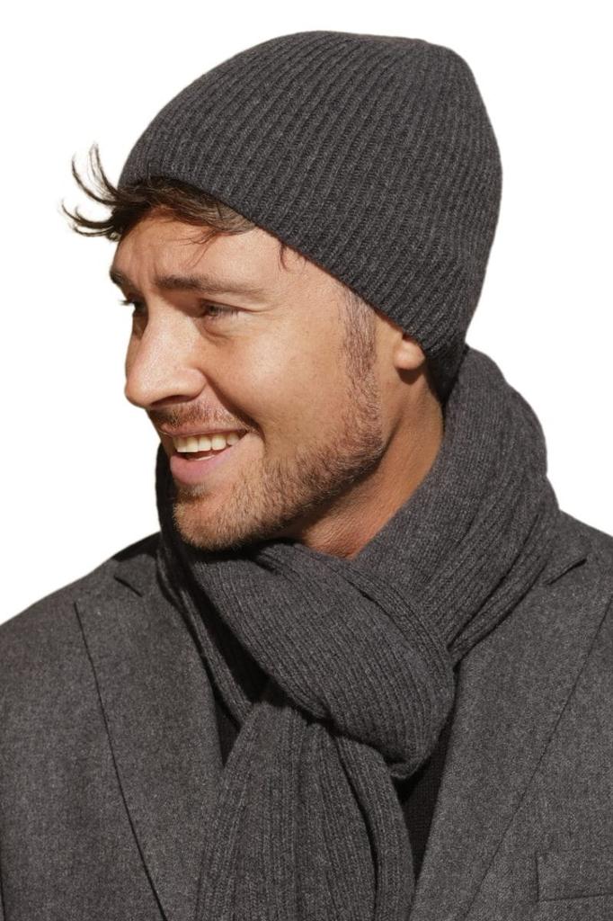 Franko Men' Wool Cap - Gray, Striped | Kamea