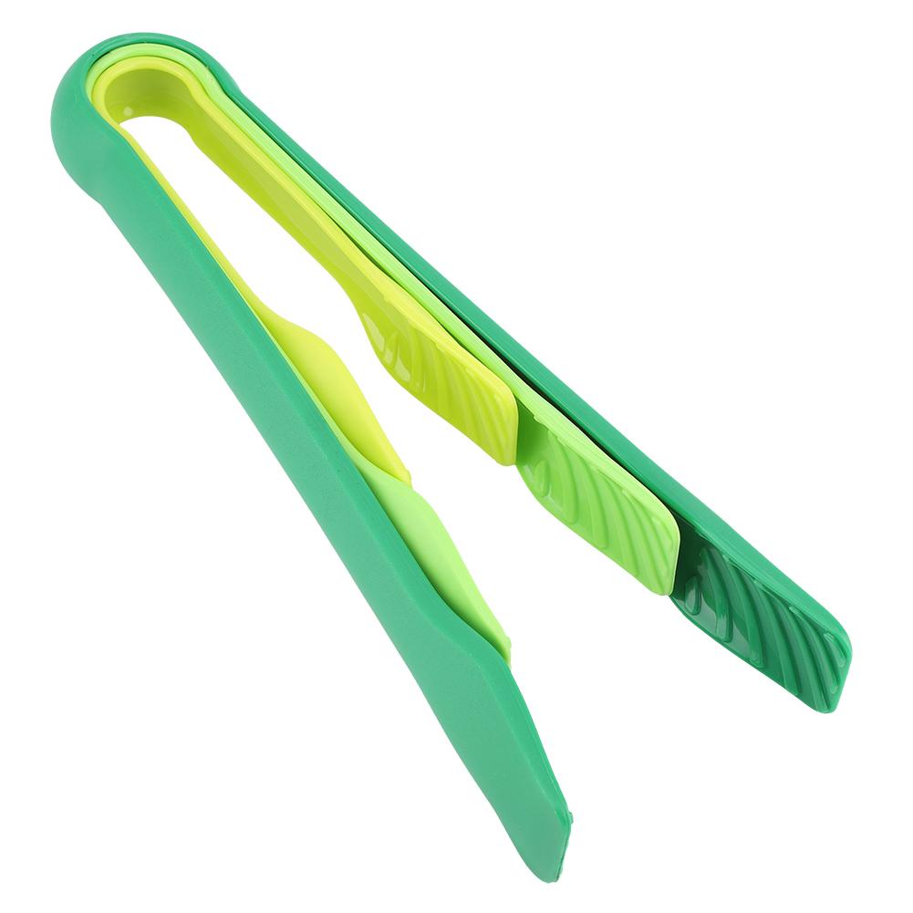 3 PCS Multifunctional Plastic Bread Tongs Food Clamps for Home Bakery (Blue)