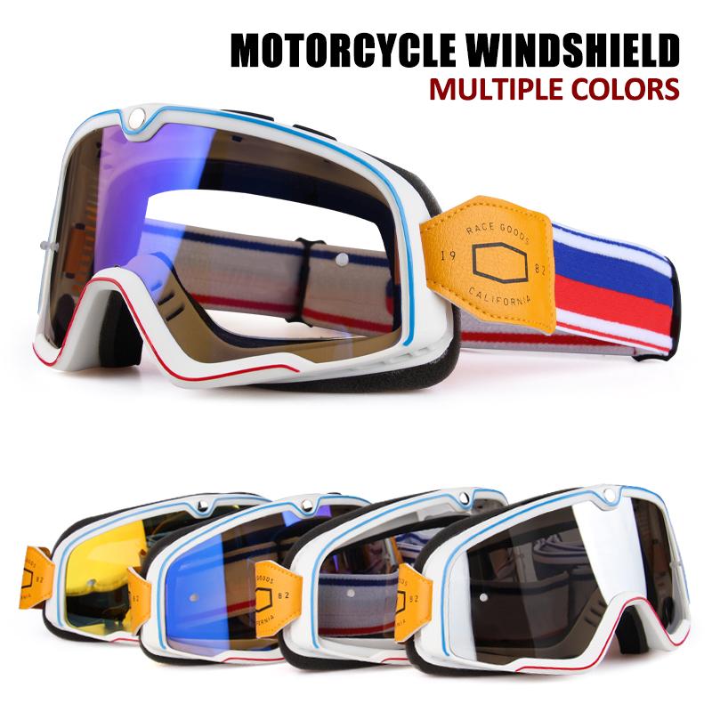 Occhiali da Moto Retrò Occhiali da Sci Occhiali da Sole Occhiali ATV Cinturino Antiscivolo AntiUV Cafe Racer Chopper Ciclismo Corsa Spedizione Gratuita