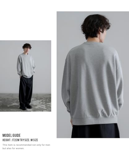 [IMPROVES] SIDE23-088 Plain Fleece Sweatshirt