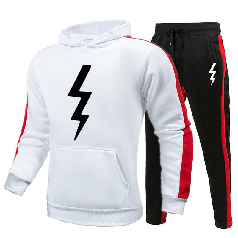 2 Piezas Sets Chándal Hombre 2021Nueva Marca Sudadera otoño invierno  Sudadera con capucha + Pantalones de cordón Rayas masculinas Patchwork  Sudaderas S-XXXL comprar a buen precio — entrega gratuita, reseñas reales  con