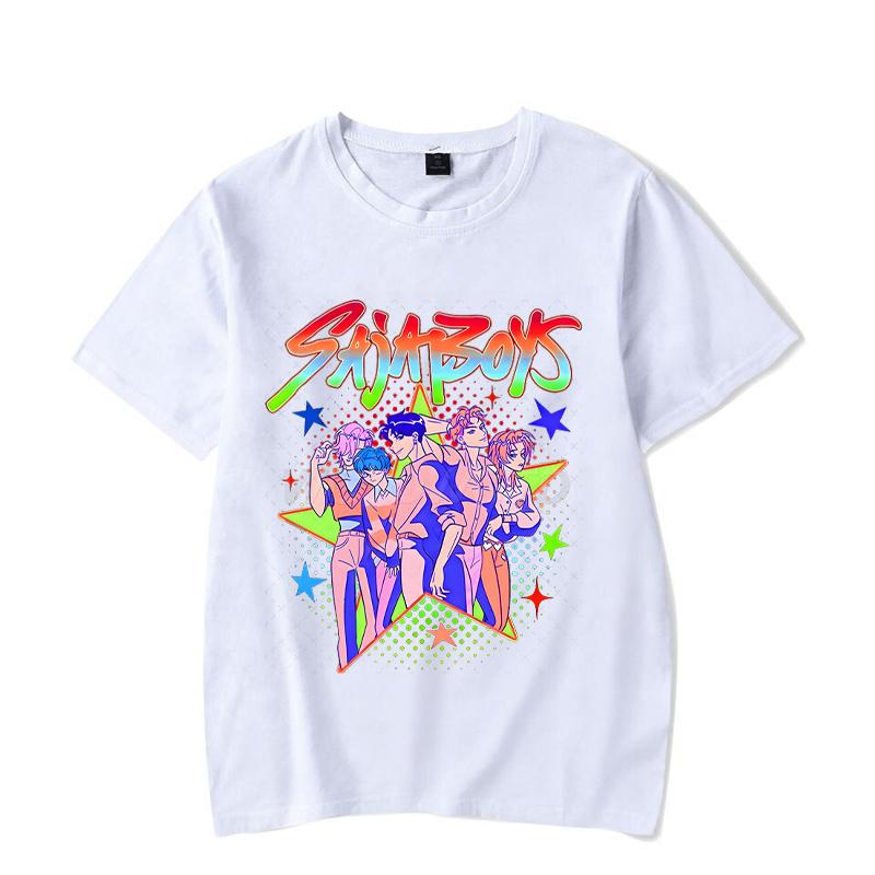 KPop Demon Hunters T-shirt Cartoon Saja Boys Street Style Clothes Crew Neck Women Men Tops Hip Hop Anime Fashion Casual Tops