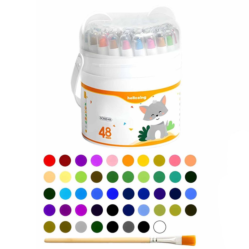 Rotating Silk Smooth Hands Free Kindergarten Special Oil Painting Stick Color Pen