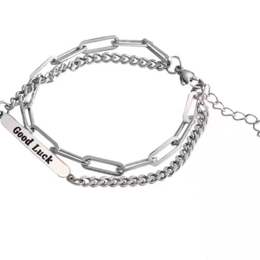 Titanium Unique Geometric Steel Bracelet For Men And Women Fashionable Streetwear