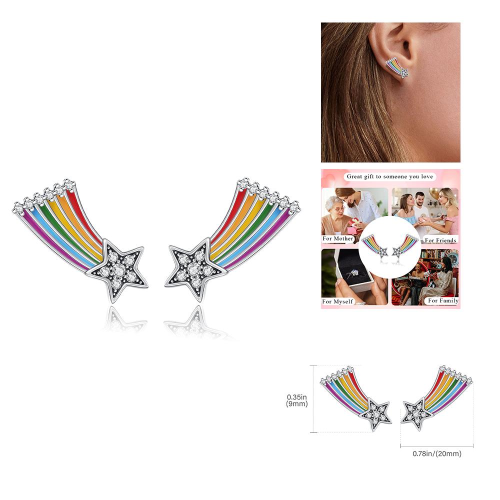 Copper Rainbow Pride Month Charm Pendant Heart Bead Unlimited Fit Original Bracelet For Women Jewelry Gift