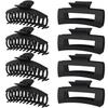 8pcs 4.3 Inch Matte Banana Hair Jaw Clips Strong Hold Plastic Claw Clips for Thin-Thick Curly Hair Big Hair-4.3 Inch Large Hair