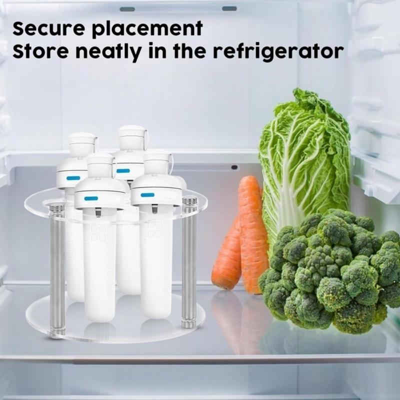 Clear Acrylic Round 7 Slot Organizers For Flavor Cartridges Space Saving Storage Solution
