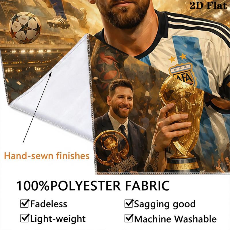 Messi'S Unicef Collaboration Threepiece Set 1 Duvet Cover 2 Pillowcase Without Core Christmas Birthday Gift Duvet Cover And Pillowcase