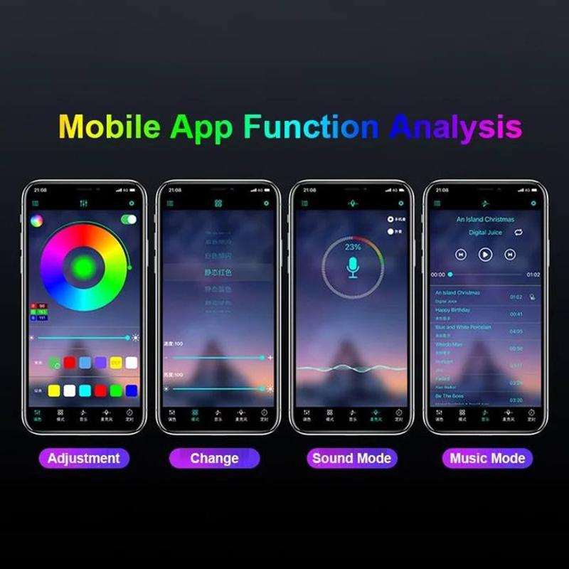Neon Dual control LED Car Interior Ambient Foot Light with USB Wireless Remote Music APP Control Auto Atmosphere Decorative Lamp