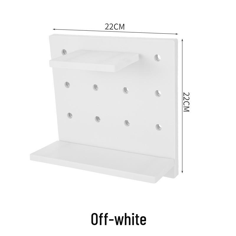 No-Punch Pegboard Wall Shelf for Kitchen & Bathroom Storage