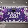 Congrats Grad Background Graduation Cap Grad Event Banner Graduation Celebration Banner Black Gold  Grad Party Banner