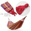 Thick Canvas Hammock Double Hammock Outdoor Camping Backpackaging Leisure Swing Portable Hanging Bed Wooden Stick Hammock