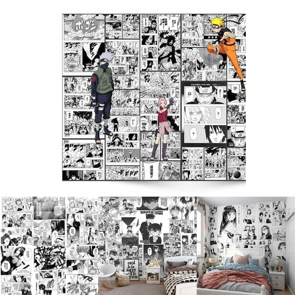 Japanese Popular Anime Self-adhesive Wall Stickers Wallpaper For Vibrant Room Decoration