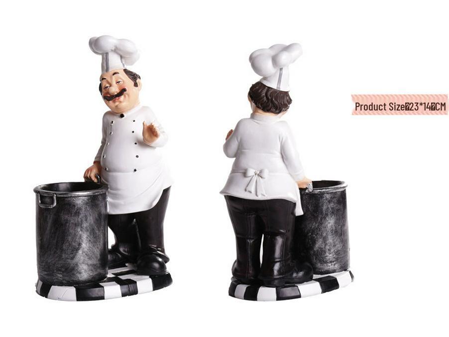 American Chef Doll Soft Figurine - Dessert & Pastry Shop Display Model