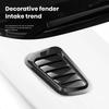 2Pcs Car Hood Air Vent Cover UV-proof Non-Fading Solid Color Universal Size Easy To Install Car Hood Vent Scoop Kit