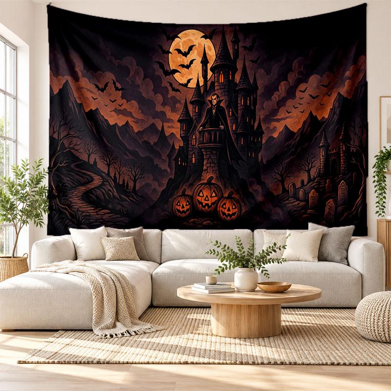 Hotel Transsilvanien Wandteppich Heimdekoration Hängendes Stoffkunst-Hintergrundteppich für Schlafzimmer