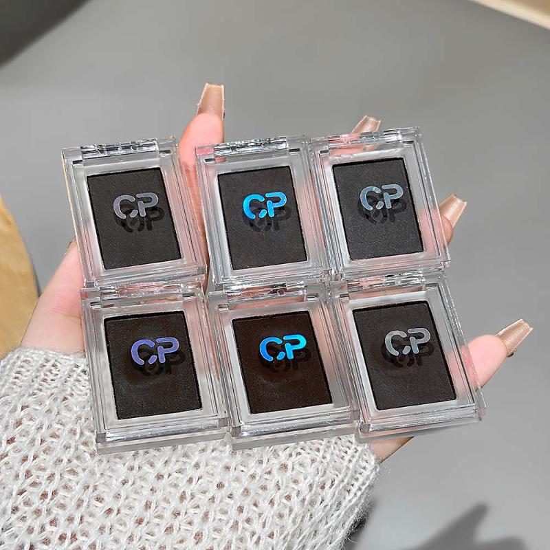 Cappuvini Dark Brown Monochrome Eyeshadow Cream Mashed Natural Smudge-Resistant Non-Drying Matte Eye Shadow Waterproof Eyeliner