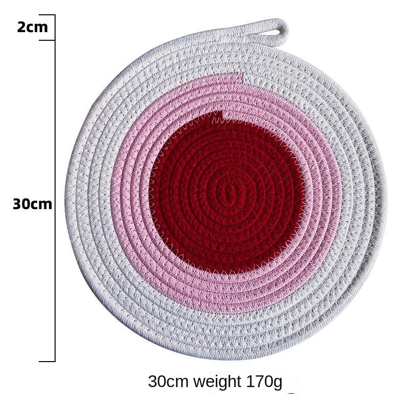 

Набор из 4 круглых хлопковых салфеток под приборы, салфетки в стиле бохо, плетеные термостойкие нескользящие салфетки ручной работы, салфетки в фермерском стиле для декора кухонного стола 30X30cmX4pcs