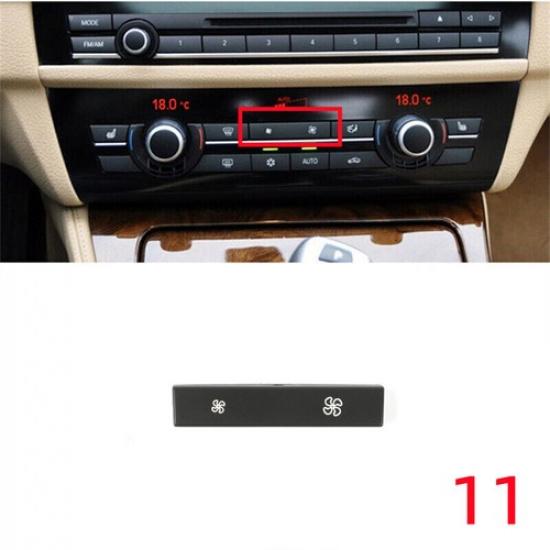 1/2X Plastic Black Control Switch Fan Button Cover For BMW F10 F11 Good Quality