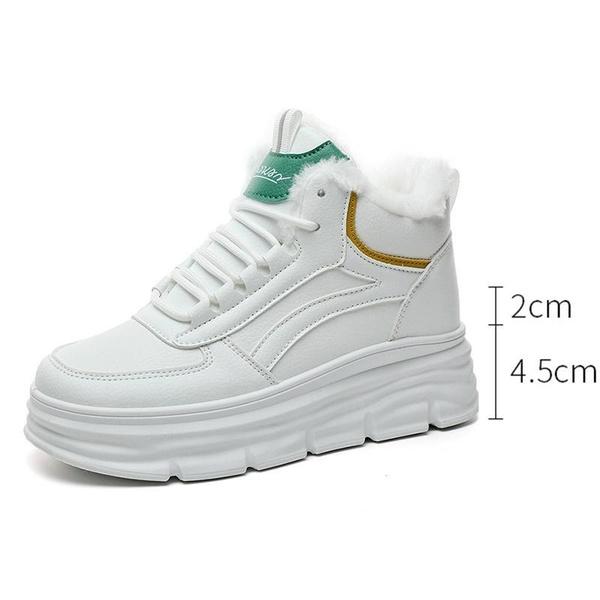 Damskie szorty buty zimowe ciepłe futrzane buty śniegowe moda damska Casual bawełniane buty buty na platformie kobiece wysokie buty na co dzień buty zwiększające wysokość